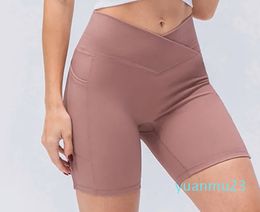 Short de Yoga Ribber femmes sport sans couture croix course Fitness extensible sous-vêtements de sport entraînement Leggings courts