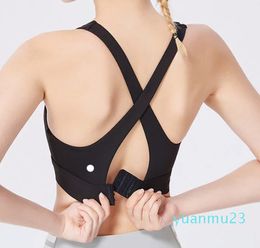 Soutien-gorge de sport de Yoga, débardeur moulant pour femmes, entraînement, Fitness, haut, Push-Up, couture, sous-vêtements, course à pied, Gym, noir