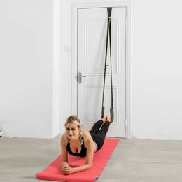 Yogastrepen Pas de weerstandsband aan die op de deur hangt. Easy Installeer Flexibiliteit trainingsriem yoga ballet dance been stretch traning riem J230225