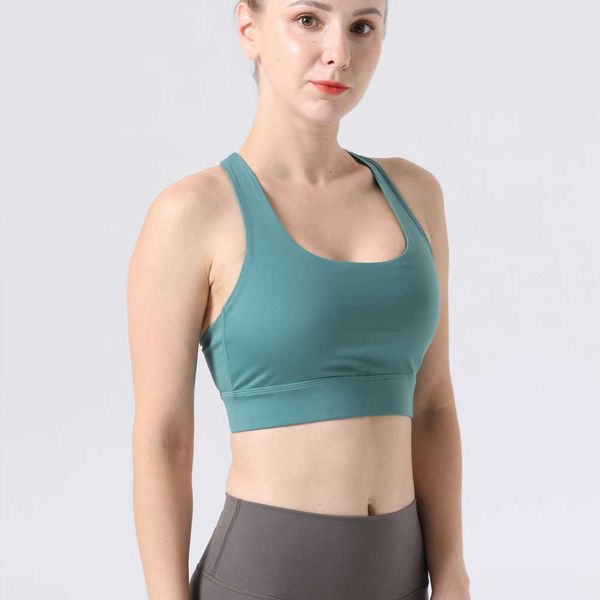 Yoga Suit Align Energy Bra Soutien-gorge absorbant les chocs pour femme avec dos en forme de croix et sangle ventrale froncée Sports Brawdro