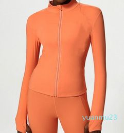 Costume de Yoga blazer femmes fermeture éclair vêtements de fitness veste de yoga à manches longues