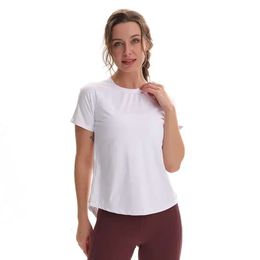 Dessus de yoga T-shirt court mode de course Fiess Absorption d'humidité chemise de sport décontracté tout-match vêtements de sport femmes t-shirts 688ss 2023