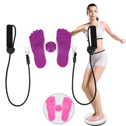 Carte de torsion de plaque de yoga twister avec corde de résistance les jambes minceur de fitness taie banc de balle masseur de pied 240416