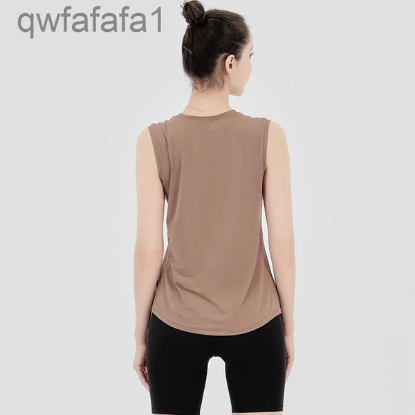 Chaleco de yoga camiseta colores sólidos espalda cruzada mujeres moda tanques al aire libre deportes correr gimnasio tops ropa 7J02