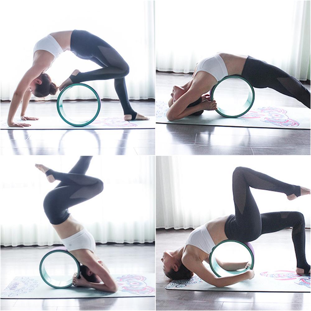 Ioga roda tpe pilates anel, círculo de ioga, rolo para treino de dobra traseira, exercício de estadia de perna, musculação, 32x13cm obrigado