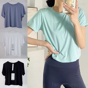 Yoga vrouw ademend sport tshirt oefening korte mouwen tops outdoor t-shirts oversized training snel tech running ronde hals vest tank