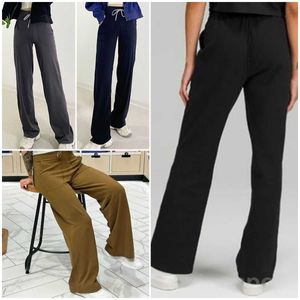 Yoga Femmes Sport Bell Bottoms Pantalon Bodybuilding Surdimensionné Fitness Pantalon Large Jambe Exercice Courir Lâche Ajustement Dame Pantalon De Jogging Évasé