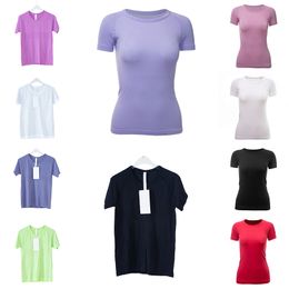 yoga femmes porter Swiftly 1.0 2.0 Techs dames sport t-shirts tenue T-shirts à manches courtes évacuant l'humidité tricot haute élastique fitness designer Tees vêtements chothing