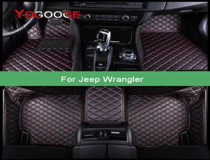 YOGOOGE tapis de sol de voiture pour Jeep Wrangler pied Coche accessoires tapis 09298324846