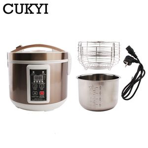 Yoghurtmakers 110V220V 6L Intelligent Black Garlic Fermenter Wine Maker Digital Control Fermentation Nitaanstick roestvrijstalen voering 230222