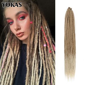 Yokas Synthetic Dreadlock Handmade Crochet Cheveux 24 36 pouces Dread Crochet Traids For Women Dreadlocks Hair 240409