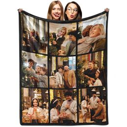 Gepersonaliseerde deken met afbeelding Gepersonaliseerde fotodekens Gepersonaliseerde verjaardagscadeaus voor vrouwen Schoonmoeder Oma Familieverjaardag