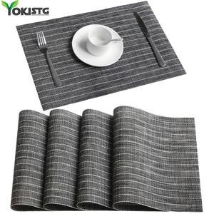 YokiSTG PVC Napperon Pour Nappe Pad Boire Vin Tasse Dessous De Verre Lavable Napperon Salle À Manger Vaisselle Tapis Cuisine Étanche T200708