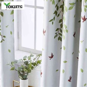 YokiSTG Rideau occultant de feuilles tropicales pour salon, chambre à coucher, cuisine, chambre d'enfant, rideaux de traitement de fenêtre en polyester imprimés 210913