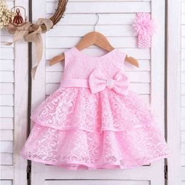 Yoliyolei bébé enfants robe pour filles été respirant baptême fille robe enfant bébé doux princesse coton doublure enfant vêtements G1129