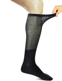 Yomandamor 4 paires de chaussettes de compression/diabétiques pour hommes sur le mollet avec bout sans couture taille 13-15 240104