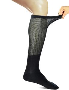 Yomandamor 4 paires de chaussettes de compression/diabétiques pour hommes sur le mollet avec bout sans couture taille 13-15 240318