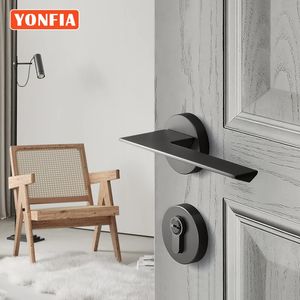 Yonfia A8046R01 Minimalistisch vierkante zwart Zwart Moderne Deurhandgreep Goud Huishendels Deurhandgrepen voor badkamer Wood Door 231222