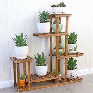 Yonntech Multi Tier Fleur Plante Titulaire Stand Rack Étagères En Bois balcon fleur rack Plante stand Jardin Bonsaï Présentoir C0125