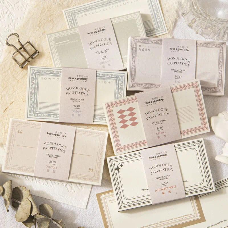 Yoofun 30st/Lot Special Paper with Frame Design Notepads Ins Boarder DIY Memo Material Papers Journal Scrapbooking Notebook