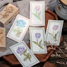 Yoofun Unique Flower Wooden Stamp Butterflies Wood Rubber Standard Standard For Card Craft Making Journal Planner Scrapbooking DIY