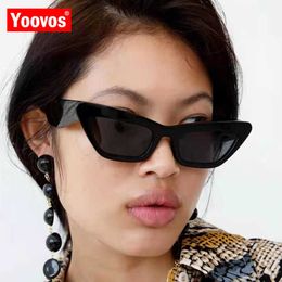 Yoovos Cateye zonnebril Dames 2023 Dames Zonnebril Square Merkontwerper Luxe brillen Retro Hoogwaardige vrouwelijke Oculos230328