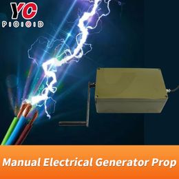 L'accessoire de générateur électrique manuel YOPOOD continue de tourner la poignée du générateur pour allumer l'ampoule ou ouvrir l'alimentation de la serrure électrique