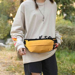Yorai New Women Student Trendy Brand Hip Bag Bolsas de pecho multinivel Paquete de hombro simple japonés Paquete de almacenamiento con cremallera J220705