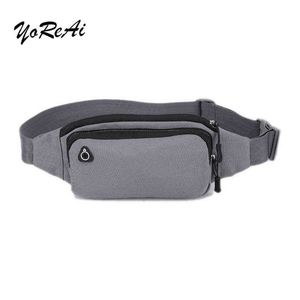 Yorai Solid Bags Belt Bag Business Camuflaje Riñoneras Antirrobo Portátil Hombres Mujeres Con Auricular Agujero J220705