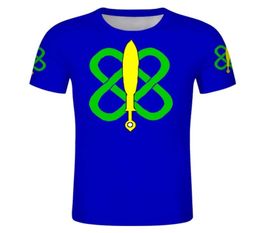 Yoruba mensen T-shirt aangepaste stam vlag tshirt Yoruba's etnische kleding print sport Nigeria nationale streetwear tshirt 2206095735803