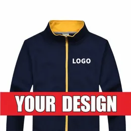 Yotee otoño e invierno casual de alta calidad cuello alto cremallera chaqueta grupo logotipo personalizado hombres y mujeres chaqueta D3MK #