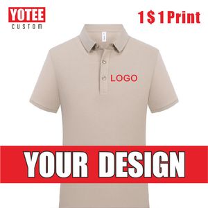 YOTEE herenpoloshirt casual op maat geborduurd afdrukken 51% katoenen poloshirt heren korte mouwen groot aantal polo's 220608