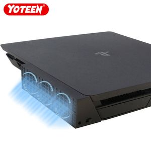Yoteen pour Sony PS4 ventilateurs de refroidissement minces Machine de refroidissement à montage latéral USB externe 3 ventilateurs Super Turbo contrôle de la température