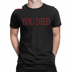 You Died Dark Souls Camiseta Hombres Alabanza El Sol Bloodborne Juego Vintage Pure Cott Cuello redondo Camiseta Única w11m #