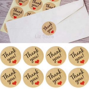 U Kraft Paper Groothandel 3.5 cm Dank Sticker Round Ing Bottle Card Tags Crafts Wedding Decoratie Diy Party Supplies lijm Tag Th0473