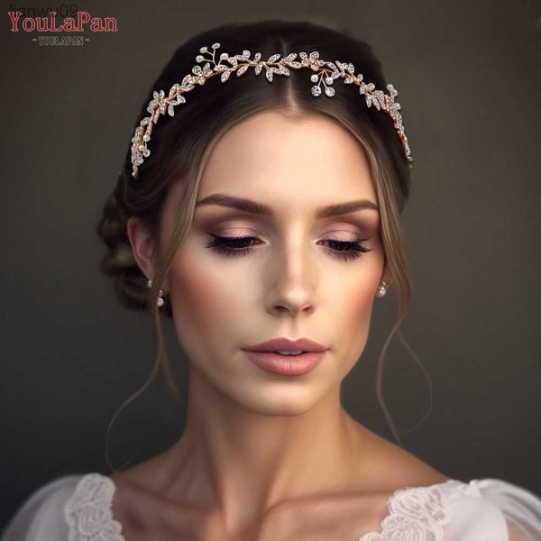 YouLaPan, tocado de novia, diadema de hojas para mujer, accesorios para el cabello de boda, tocado de novia, dama de honor, pieza para la cabeza, regalo HP89 L230704