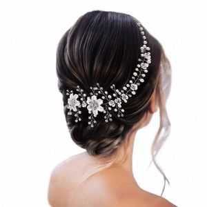 Youlapan Fr Headpiece Bandeau de mariage pour mariée Perles de cristal Femmes Tiara Coiffes de mariée Bijoux de cheveux Accessoires HP295 q0Ls #