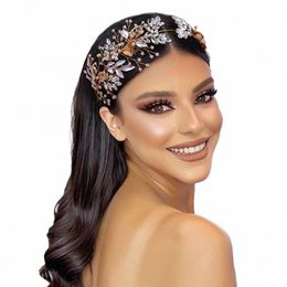 Youlapan Mariage fait à la main Bandau de mariée casque Bridal Hair Acless Brides Fr Leaf Tiara Bridesmaid Woman Headdr HP272 69JP #