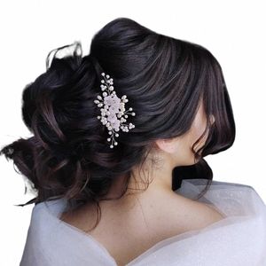 Youlapan HP162 Pearl Comb Hair Accessies For Women Bridal Hair Clips Bruid Wedding Party Hoofddeksel Handmede meid Koppel K0se#
