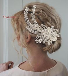 Youlapan HP254 Accessoires de cheveux de mariage Handmade Hingestone Crowns and Tiaras Pageant Couronne Band Tandage de mariée Y203264941