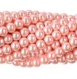 Youluo 200pcs de perlas de vidrio espaciador suelto redondo checo pequeño satén lustre de cuentas artesanales para collares de artesanía de bricolaje2469491