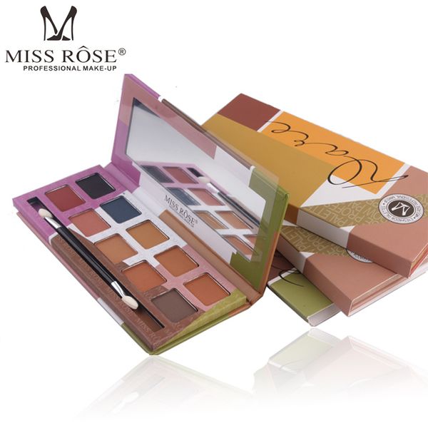 Marca de moda joven miss rose 10 colores nacarados sombra de ojos mate principiante maquillaje especial placa de sombra de ojos comercio exterior al por mayor