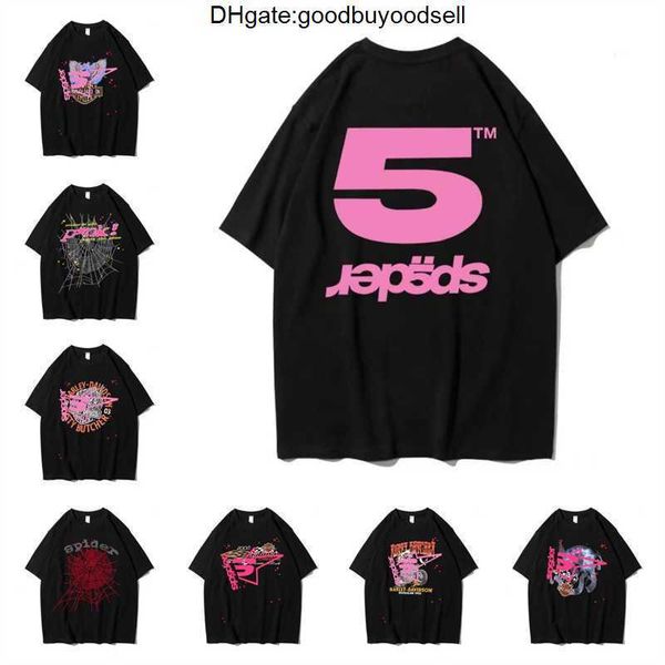 Young Thug 555 Sp5der Verano Vintage Camisetas de manga corta Hombre Tallas grandes Camisetas Mujer Camiseta de algodón Rock HipHop Rap Tops Camisetas de gran tamaño I12P