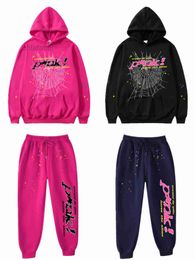 Young Thug Pink Sp5der 555555 Mannen Vrouwen Hoodie Hot Spider Net Sweatshirt Web Grafische Sweatshirts Truien Hoody voor gratis verzending K5OR