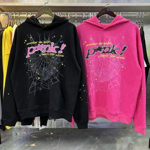 Young Thug Pink Sp5der 555555 Mannen Vrouwen Hoodie Hot Spider Net Sweatshirt Spinnenweb Grafisch 555555 Sweatshirts Truien Hoody