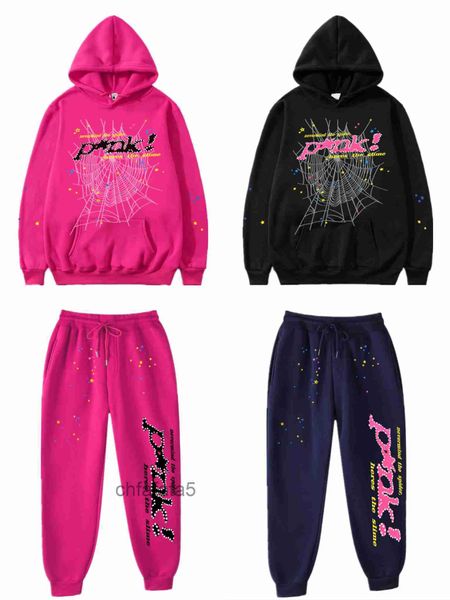 Young Thug Pink Sp5der 555555 Hommes Femmes Sweat à capuche Hot Spider Net Sweatshirt Web Graphic Sweatshirts Pulls à capuche pour la livraison gratuite PH1C