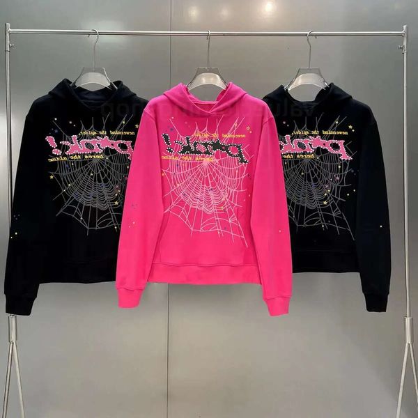 Young Thug Pink Sp5der 555555 Hommes Femmes Sweat à capuche de haute qualité Mousse Imprimer Spider Web Graphic 555555 Sweatshirts Pulls S-Xl 369