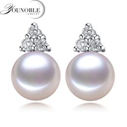 Yeuble Natural Pearl Earring, Pearl met 925 Sterling zilveren oorbellen, verjaardagscadeau Sieraden accessoires oorbellen voor vrouwen