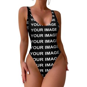 Votre Image maillot de bain personnalisé Sexy sur mesure conception femme maillots de bain une pièce esthétique body Rave Push Up maillots de bain
