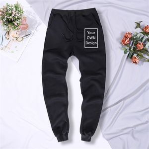 Uw eigen ontwerp Merk / foto Custom Mannen Dames DIY Broek Sweatpant Casual Pant Clothing Casual Losse Mode Nieuwe 2021 X0615